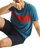 Nautica Men's Short Sleeve Chest Stripe Crewneck T-Shirt