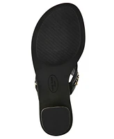 Anne Klein Women's Taylor Block Heel Thong Chain Dress Sandals