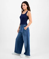 Democracy Petite AbSolution Skyrise Wide-Leg Jeans