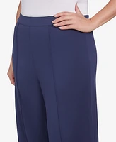 Alfred Dunner Plus Nantucket Pleated Wide Leg Ankle Pants