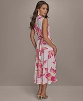 Donna Karan New York Women's Floral-Print A-Line Dress