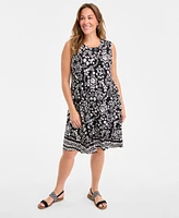 Style & Co Plus Printed Sleeveless Dress, Exclusively at Macy's