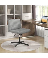 Criss Cross Legged Office Chair Ergonomic Mid Back Computer Desk