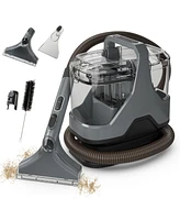 600W Upholstery Cleaner Machine with 15Kpa Powerful Suction and Versatile Attachments-Gray