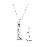 White Gold Plated "Follow Your Heart" Pendant Necklace