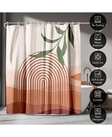 71x74 Boho Rustic Shower Curtain - 100% Polyester - Water-Resistant Bath Curtain