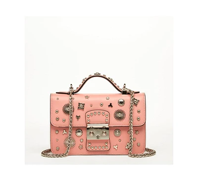 Susu The Hollywood Leather Crossbody Bag Pale Pink