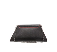 Susu The Angelica Black Leather Clutch Bag