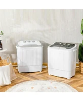 13 lbs Portable Mini Twin Tub Spinner Semi-Automatic Washing Machine