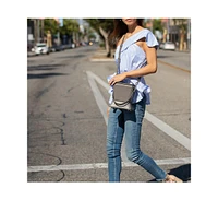 Susu The Amber Leather Bucket Bag Grey