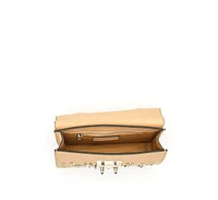 Susu The Hollywood Leather Crossbody Studded Bag Beige