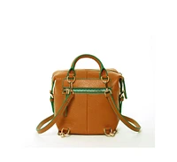 Susu The Ashley Brown Leather Backpack Purse