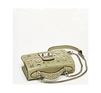 Susu The Hollywood Leather Crossbody Bag Sage Green