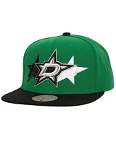 Mitchell & Ness Men's Green Dallas Stars Soul Triple Up Snapback Hat