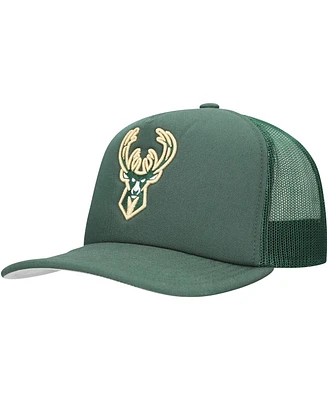 Mitchell & Ness Men's Hunter Green Milwaukee Bucks Core Evergreen Otc Trucker Adjustable Hat