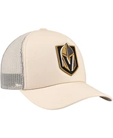 Mitchell & Ness Men's Cream Vegas Golden Knights Foam Front Trucker Adjustable Hat