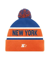 Starter Men's Orange New York Islanders Cuffed with Pom Knit Hat