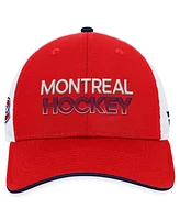 Fanatics Men's Red Montreal Canadiens Authentic Pro Rink Trucker Adjustable Hat