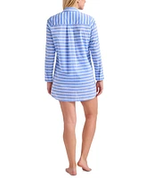 Tommy Bahama Women's Striped Boyfriend Cover-Up Shirt