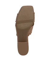 Sam and Libby Women's Khalia Crisscross Block Heel Slide Flat Sandals