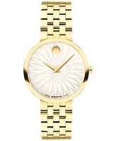 Movado Women's Museum Classic Swiss Quartz Yellow Pvd Watch, 29.5mm