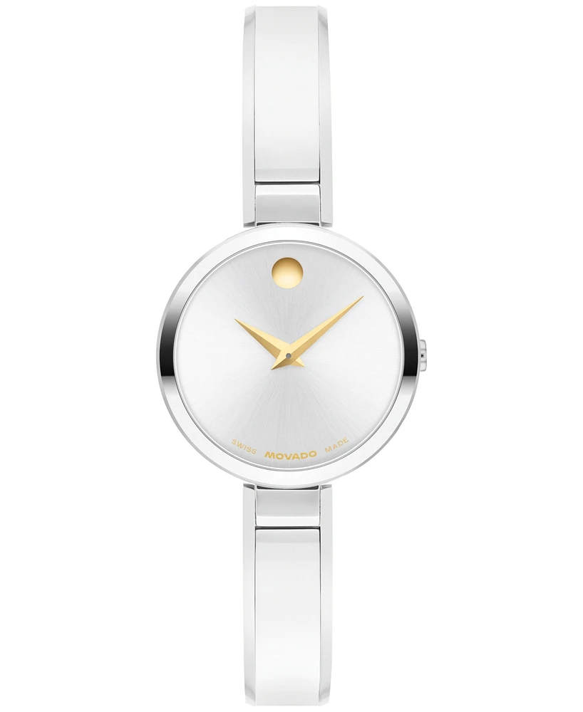 Movado Women's Moda Swiss Quartz Stainless-Steel Watch, 24mm