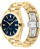 Movado Men's Datron Swiss Automatic Ionic Plated Light Gold Steel Watch, 39mm