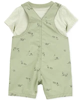 Carter's Baby Boys Cotton T-Shirt & Shortall, 2 Piece Set