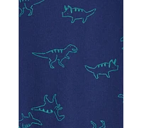 Carter's Baby Boys Dinosaur-Print Cotton French Terry Long-Sleeve Jumpsuit