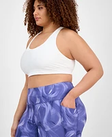Id Ideology Plus Printed Compression Leggings, Exclusively at Macy's