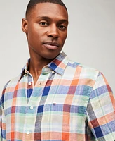 Tommy Hilfiger Men's Regular-Fit Linen Madras Shirt