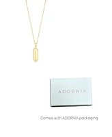 Adornia Gold Adjustable Cubic Zirconia Elongated Pave Hexagon Necklace