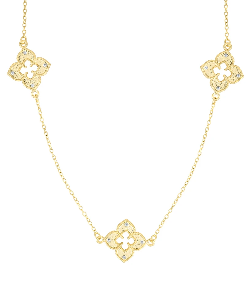 Adornia Gold Clover 36" Station Necklace