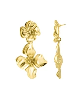 Adornia Gold Flower Drop Earrings