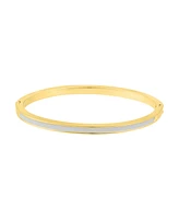 Adornia Gold White Enamel Cuff Bracelet