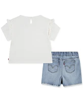 Levi's Baby Girls T-Shirt & Denim Skort, 2 Piece Set