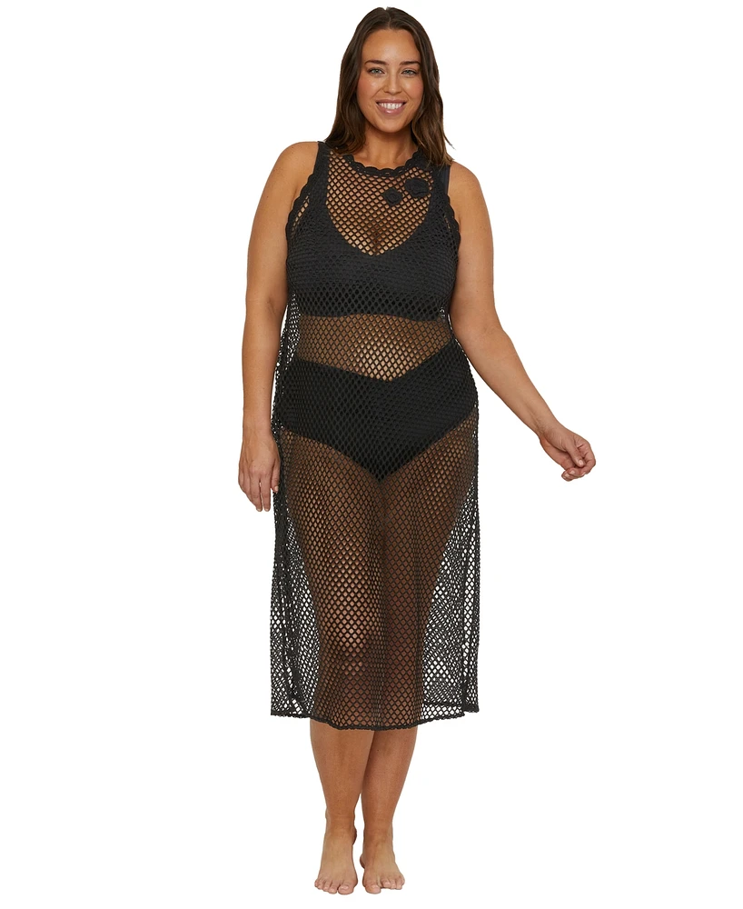 Becca Etc Women's Castaway Island Crocheted Cover-Up Dress