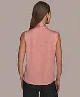 Donna Karan New York Women's Tie-Neck Sleeveless Blouse