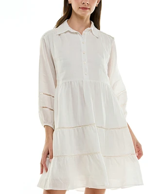 Taylor Petite Linen-Blend Shirtdress