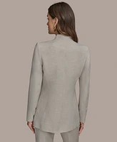 Donna Karan New York Women's Linen-Blend Button-Sleeve Blazer