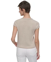 Dkny Jeans Women's Cap-Sleeve Crewneck Tee