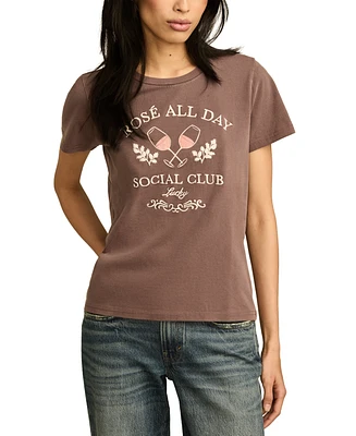 Lucky Brand Women's Rose All Day Crewneck T-Shirt