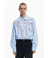 Desigual Men's Upcycling jeans with frayed hem
