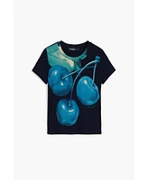 Desigual Women's Cherry Perkins collar T-shirt