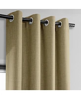 Half Price Drapes Nomad Tan Grommet Textured Faux Linen Room Darkening Curtain