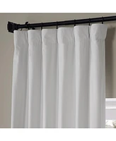 Half Price Drapes Misty White Signature Plush Velvet Hotel Blackout Curtain