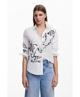 Desigual Women's Ink letter shirt