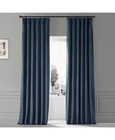 Half Price Drapes Varsity Blue Signature Plush Velvet Hotel Blackout Curtain