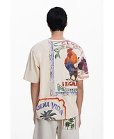 Desigual Men's BuenaVida postcard T-shirt
