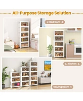 Stackable Storage Bins with 2 Lockable Wheels Versatile and Secure Organizers for Home or Office